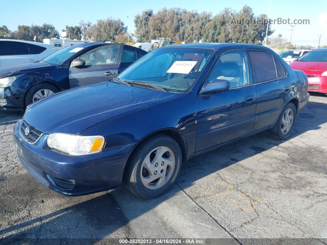 2002 Toyota Corolla Le Blue vin: 1NXBR12E42Z568661