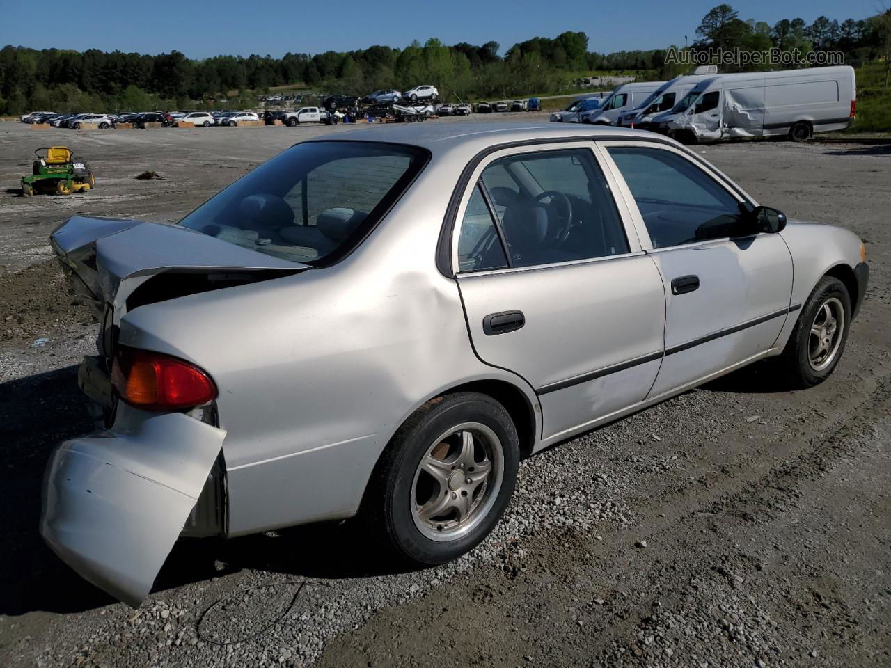 2002 Toyota Corolla Ce Silver vin: 1NXBR12E42Z604185