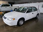 2002 Toyota Corolla Ce White vin: 1NXBR12E42Z640121