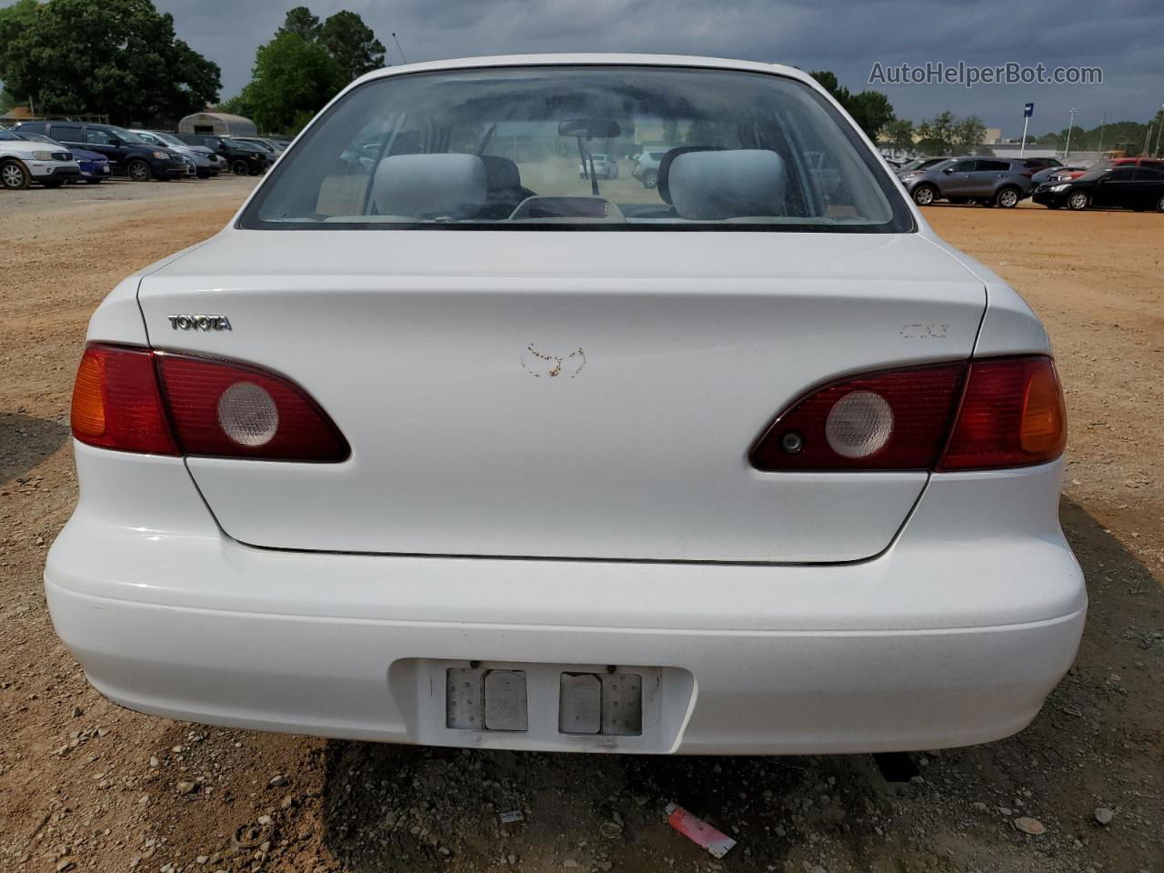 2002 Toyota Corolla Ce White vin: 1NXBR12E52Z590216