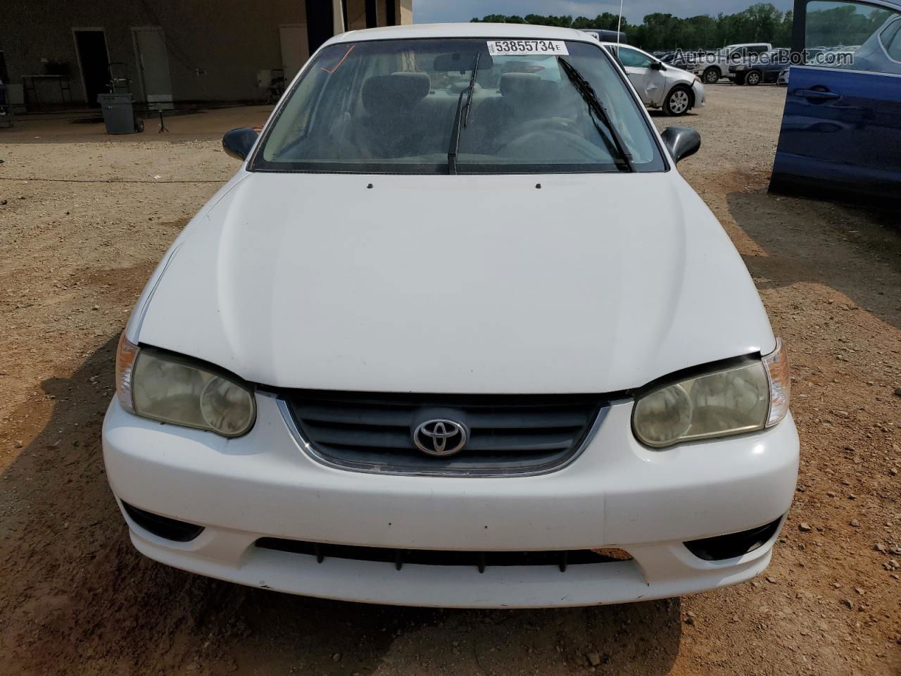 2002 Toyota Corolla Ce White vin: 1NXBR12E52Z590216