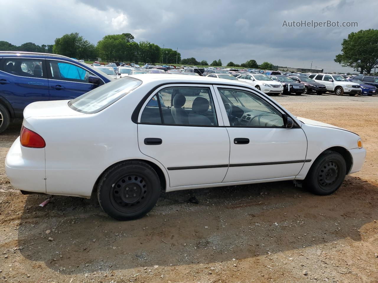 2002 Toyota Corolla Ce White vin: 1NXBR12E52Z590216