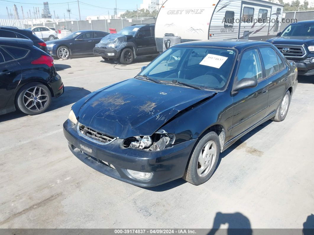 2002 Toyota Corolla S Черный vin: 1NXBR12E62Z641142