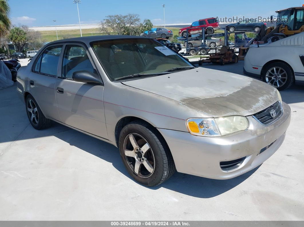 2002 Toyota Corolla Ce Beige vin: 1NXBR12E62Z645918