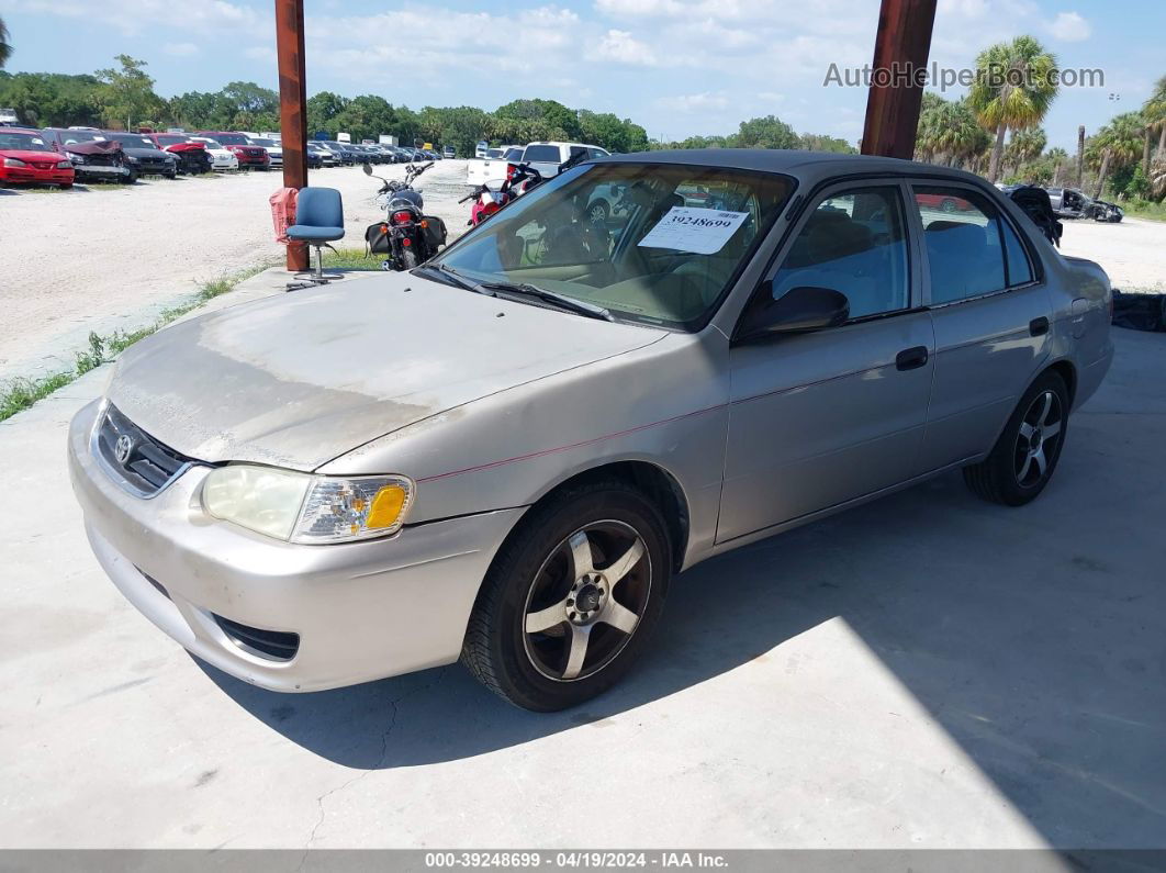 2002 Toyota Corolla Ce Beige vin: 1NXBR12E62Z645918