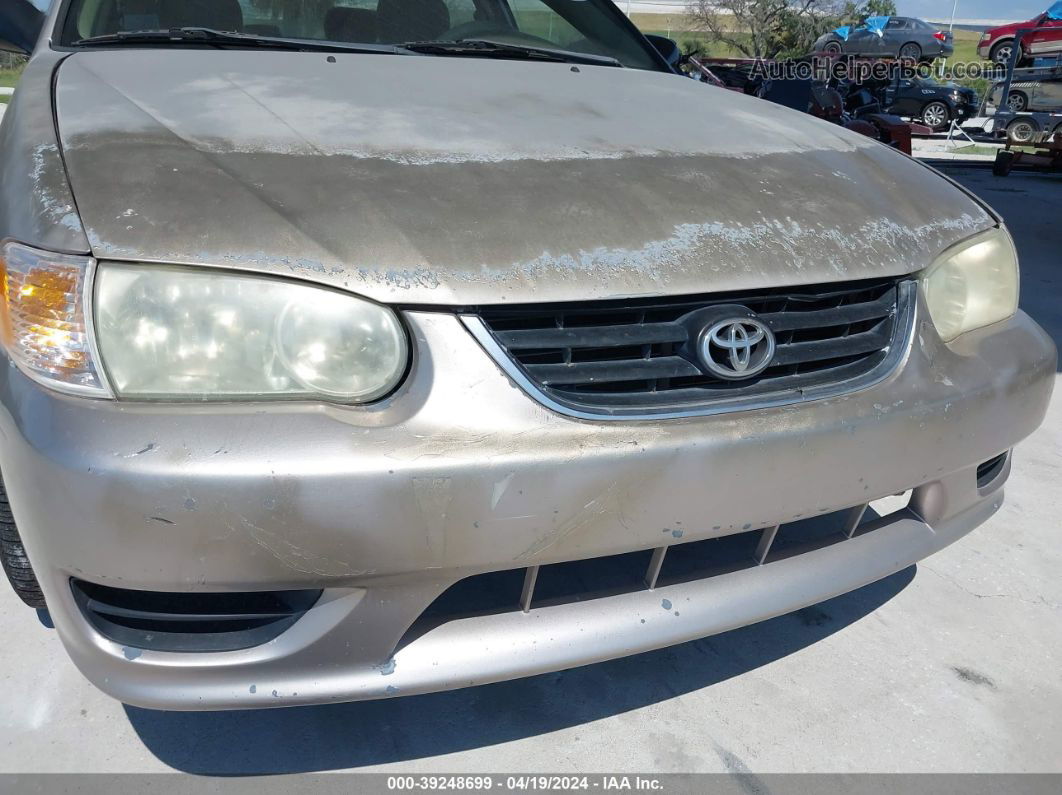 2002 Toyota Corolla Ce Beige vin: 1NXBR12E62Z645918