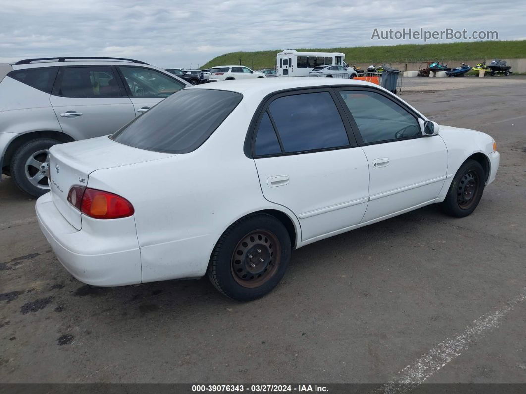 2002 Toyota Corolla Le White vin: 1NXBR12E62Z650813