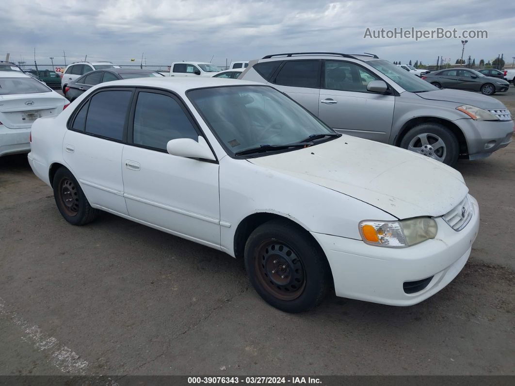 2002 Toyota Corolla Le White vin: 1NXBR12E62Z650813