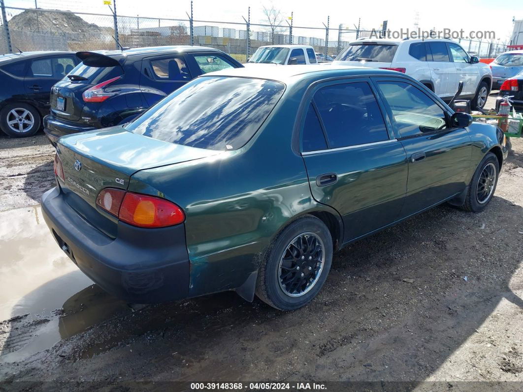 2002 Toyota Corolla Ce Green vin: 1NXBR12E72Z649086