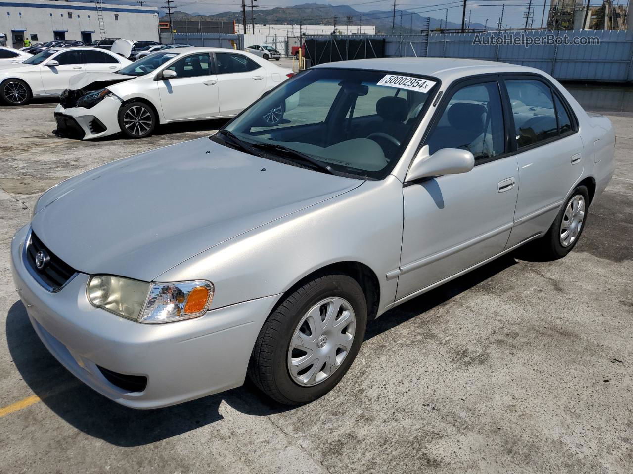 2002 Toyota Corolla Ce Silver vin: 1NXBR12E82Z566475