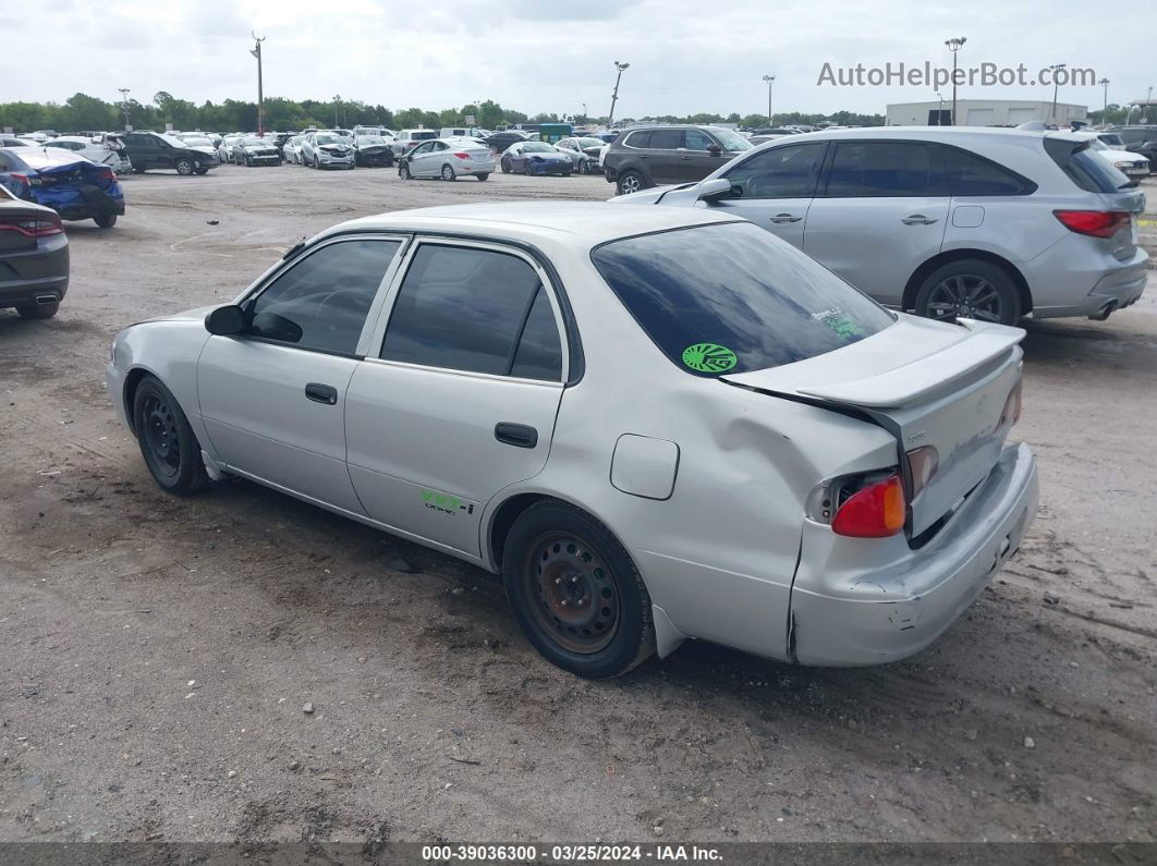 2002 Toyota Corolla Ce Silver vin: 1NXBR12E82Z574754