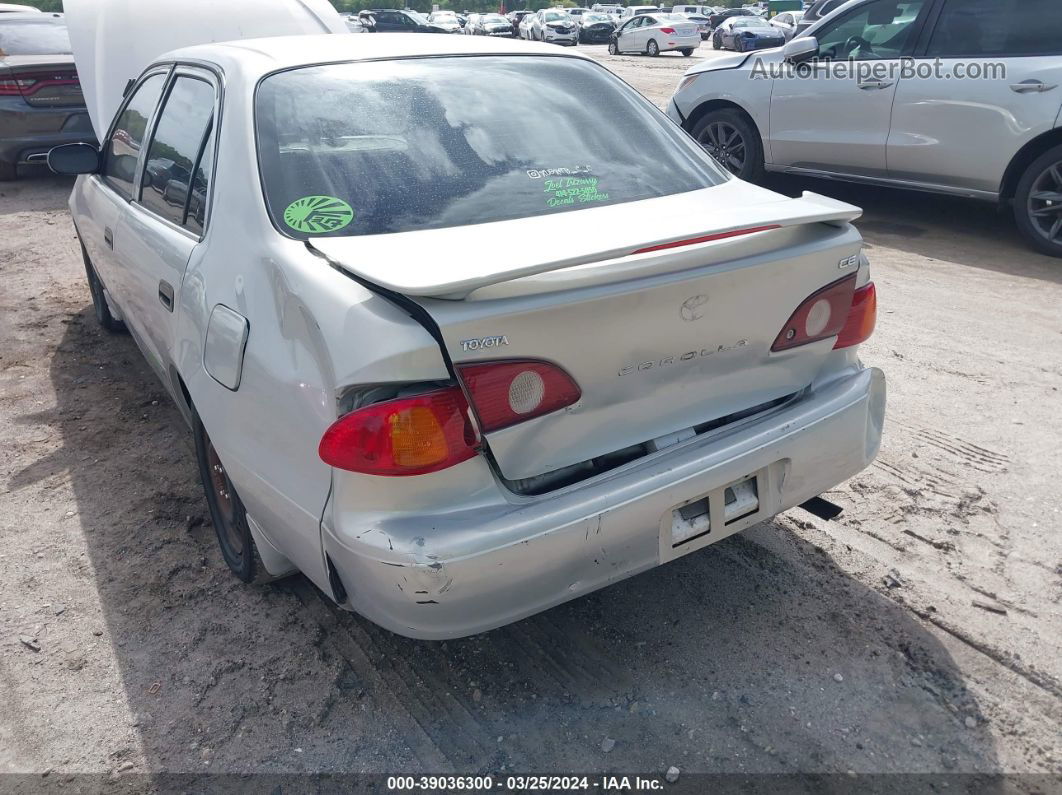 2002 Toyota Corolla Ce Silver vin: 1NXBR12E82Z574754