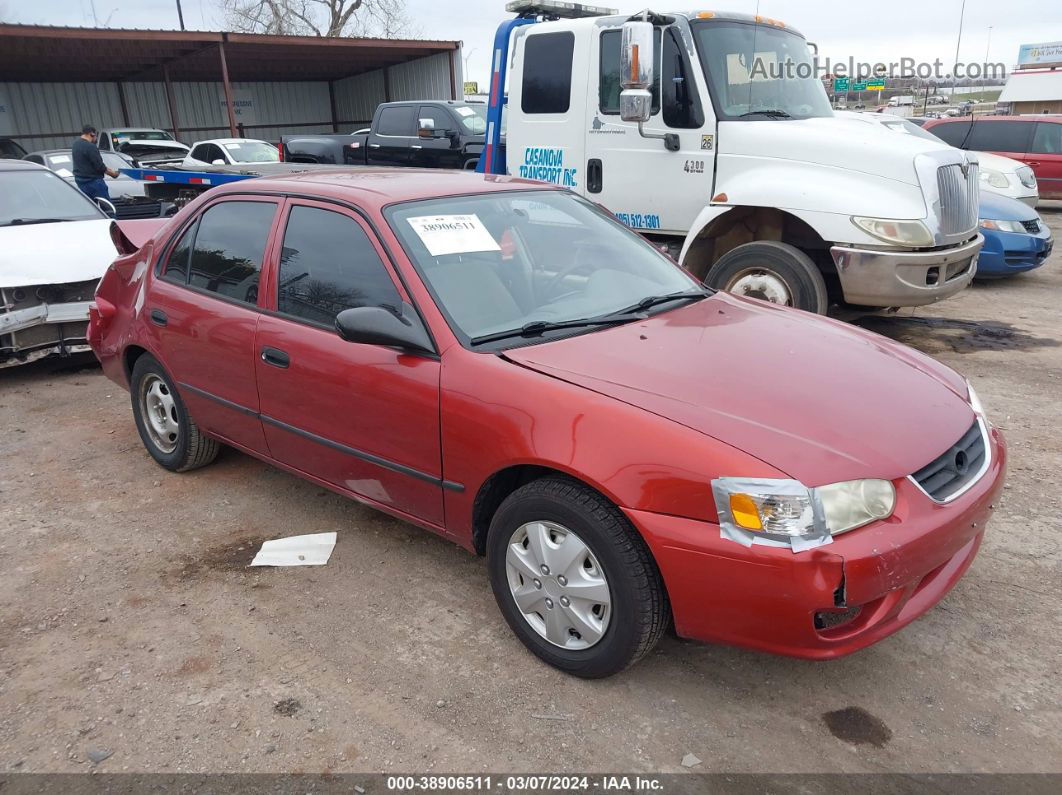 2002 Toyota Corolla Ce Красный vin: 1NXBR12E82Z618574