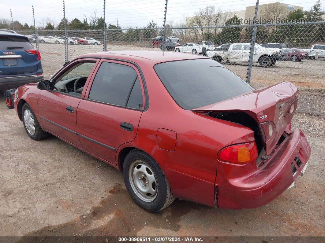 2002 Toyota Corolla Ce Красный vin: 1NXBR12E82Z618574