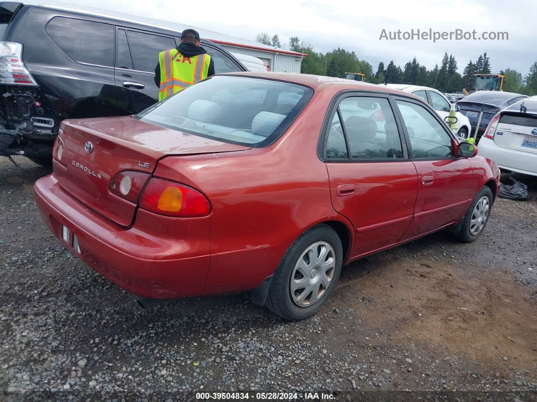 2002 Toyota Corolla Le Orange vin: 1NXBR12E92Z578876