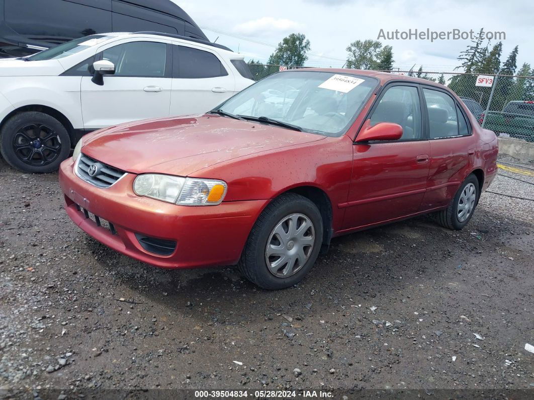 2002 Toyota Corolla Le Orange vin: 1NXBR12E92Z578876