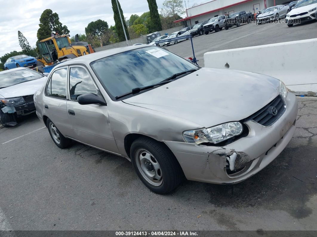 2002 Toyota Corolla Ce Beige vin: 1NXBR12E92Z580546