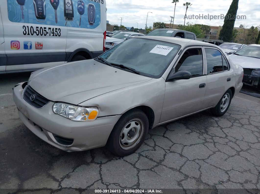 2002 Toyota Corolla Ce Beige vin: 1NXBR12E92Z580546