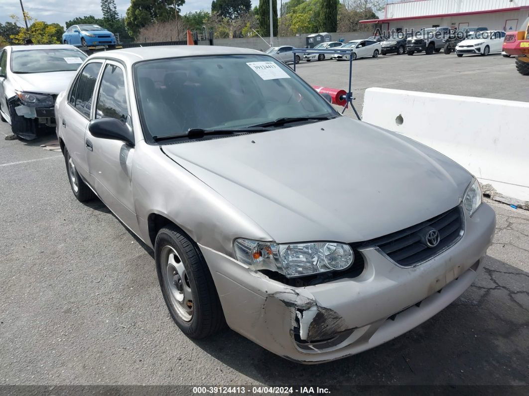 2002 Toyota Corolla Ce Beige vin: 1NXBR12E92Z580546