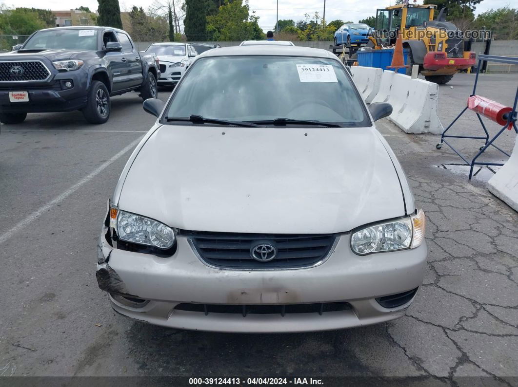 2002 Toyota Corolla Ce Beige vin: 1NXBR12E92Z580546