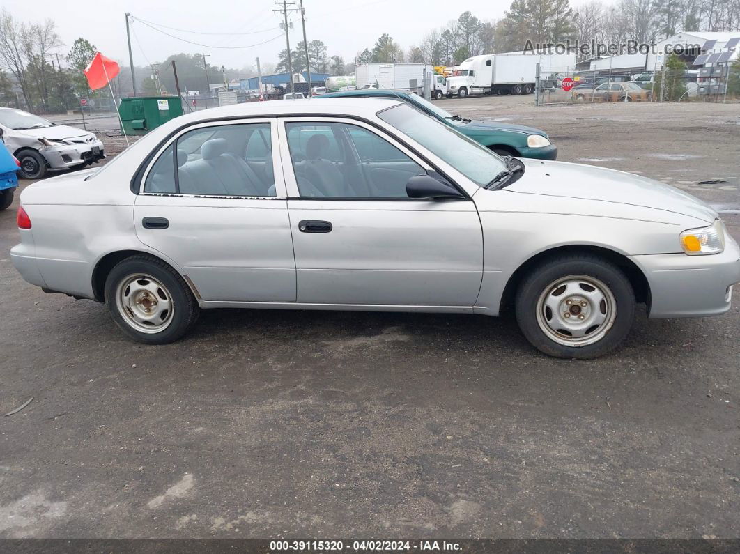 2002 Toyota Corolla Ce Silver vin: 1NXBR12E92Z619233