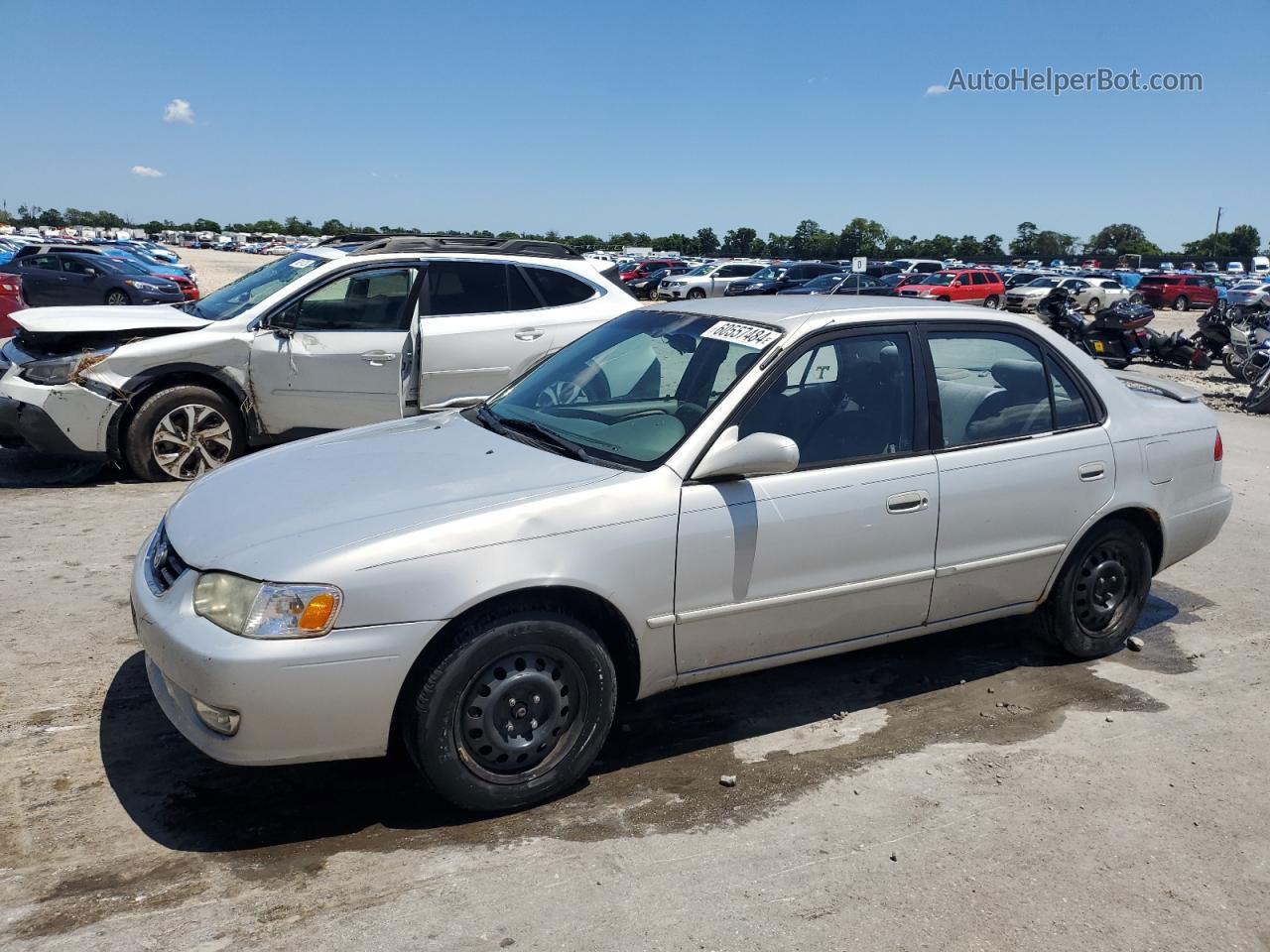 2002 Toyota Corolla Ce Silver vin: 1NXBR12E92Z626425