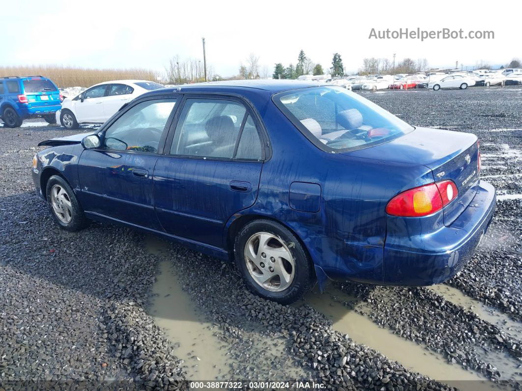 2002 Toyota Corolla S Blue vin: 1NXBR12E92Z640552