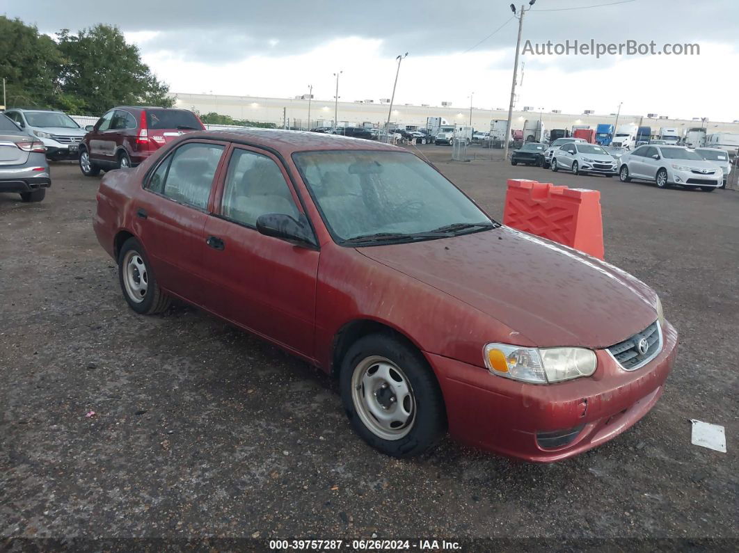 2002 Toyota Corolla Ce Red vin: 1NXBR12E92Z642172