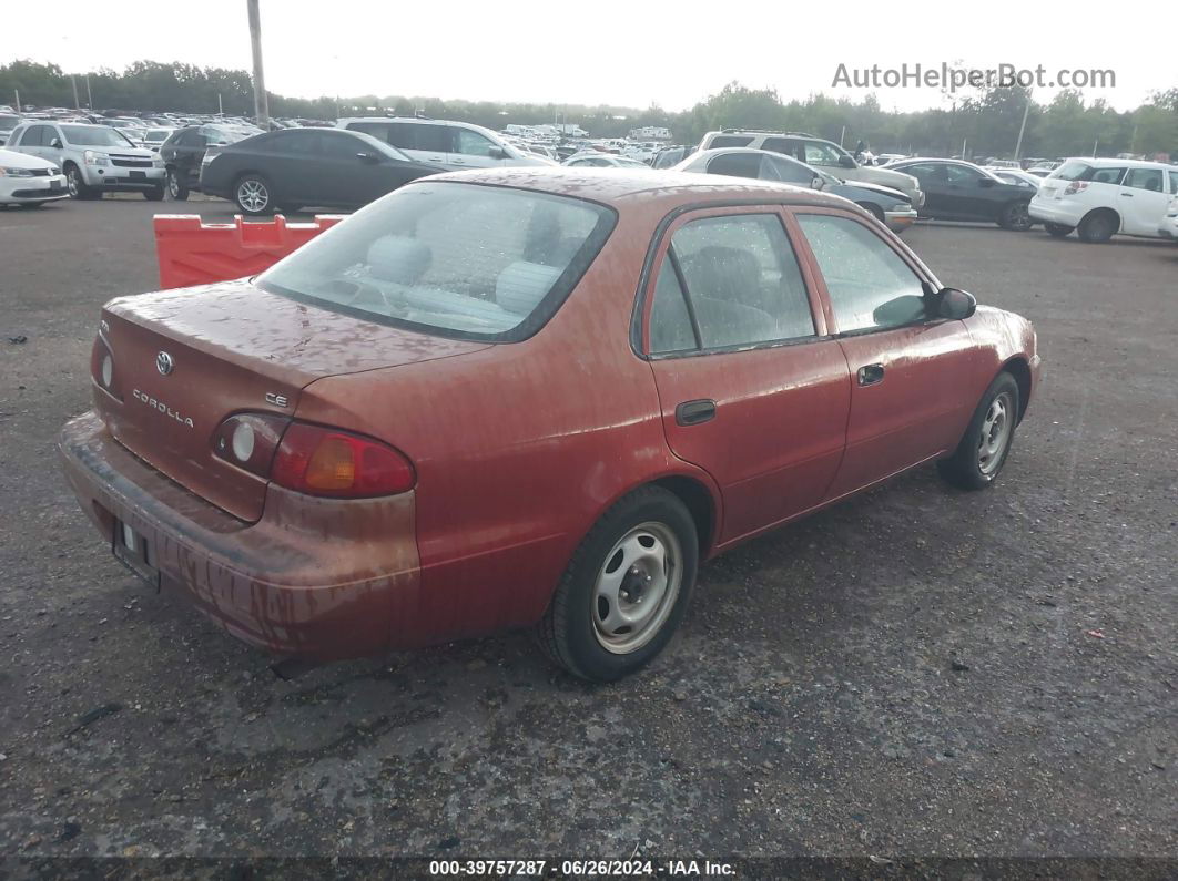 2002 Toyota Corolla Ce Red vin: 1NXBR12E92Z642172