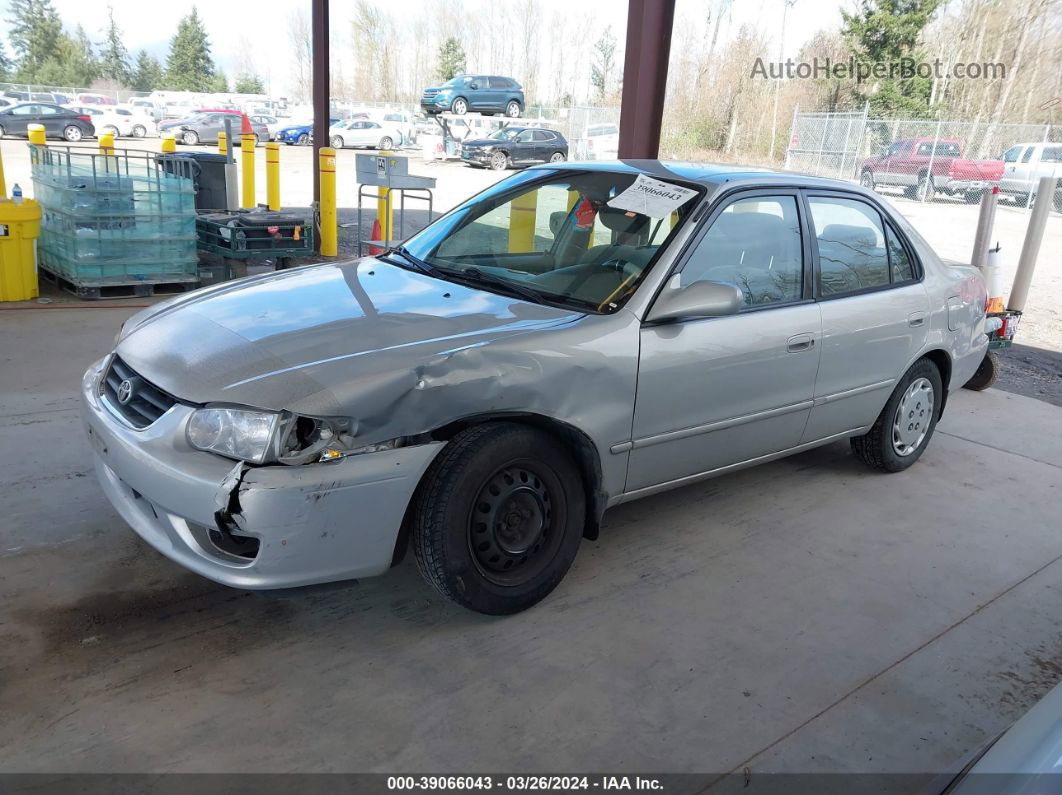 2002 Toyota Corolla Ce/le/s Silver vin: 1NXBR12E92Z649185