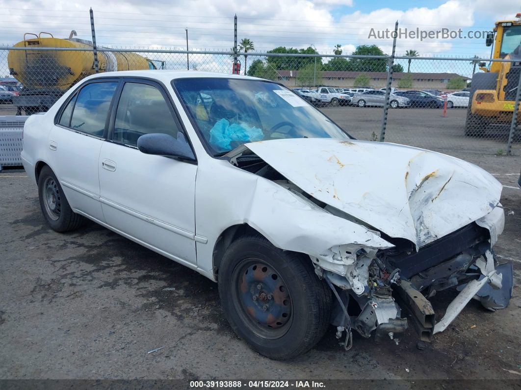 2002 Toyota Corolla Le White vin: 1NXBR12EX2Z611660