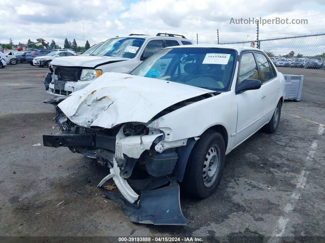 2002 Toyota Corolla Le White vin: 1NXBR12EX2Z611660