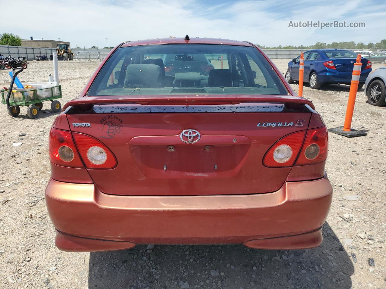 2008 Toyota Corolla Ce Red vin: 1NXBR30E38Z947982