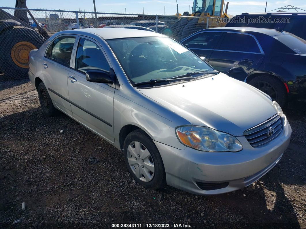 2003 Toyota Corolla Ce Silver vin: 1NXBR32E03Z017298