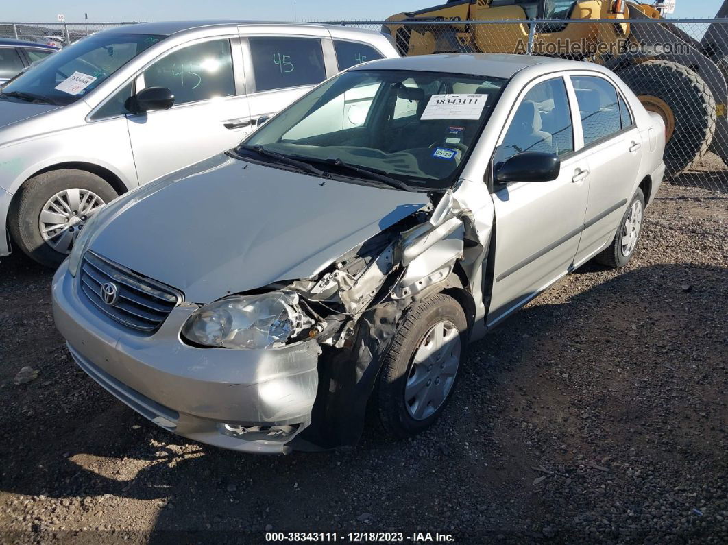 2003 Toyota Corolla Ce Silver vin: 1NXBR32E03Z017298