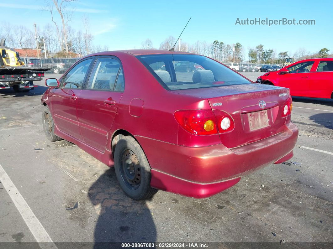 2003 Toyota Corolla S Red vin: 1NXBR32E03Z182011