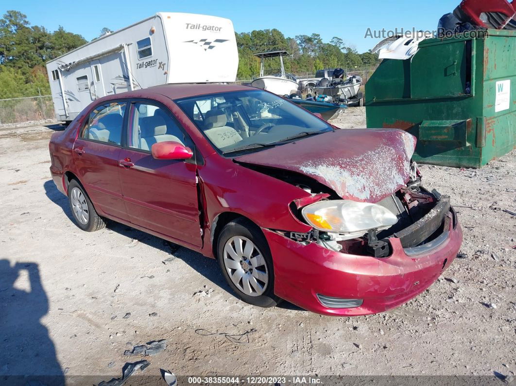 2004 Toyota Corolla Le Burgundy vin: 1NXBR32E04Z230947