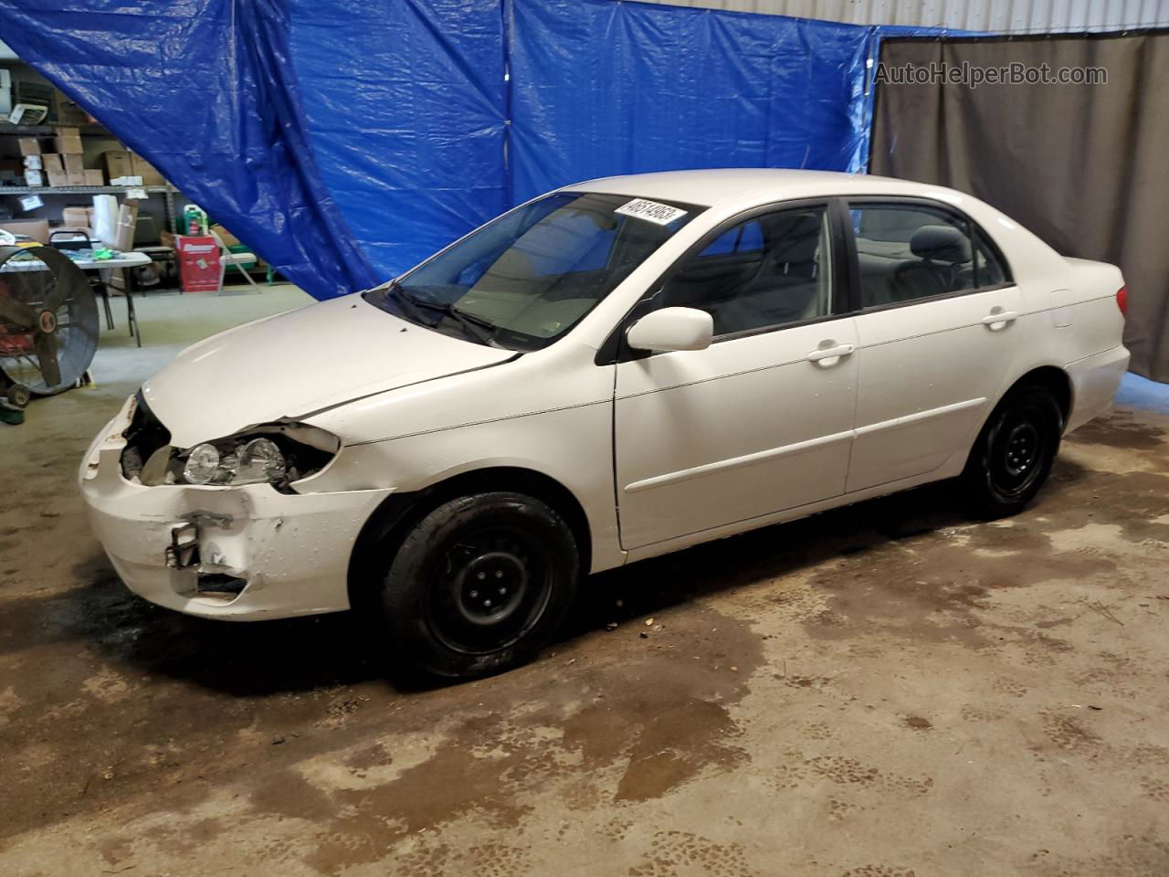 2004 Toyota Corolla Ce White vin: 1NXBR32E04Z284328