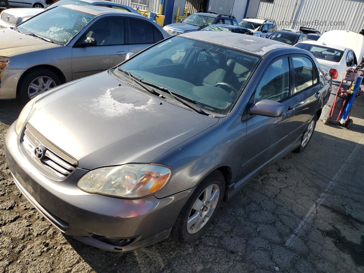 2004 Toyota Corolla Ce Gray vin: 1NXBR32E04Z293207