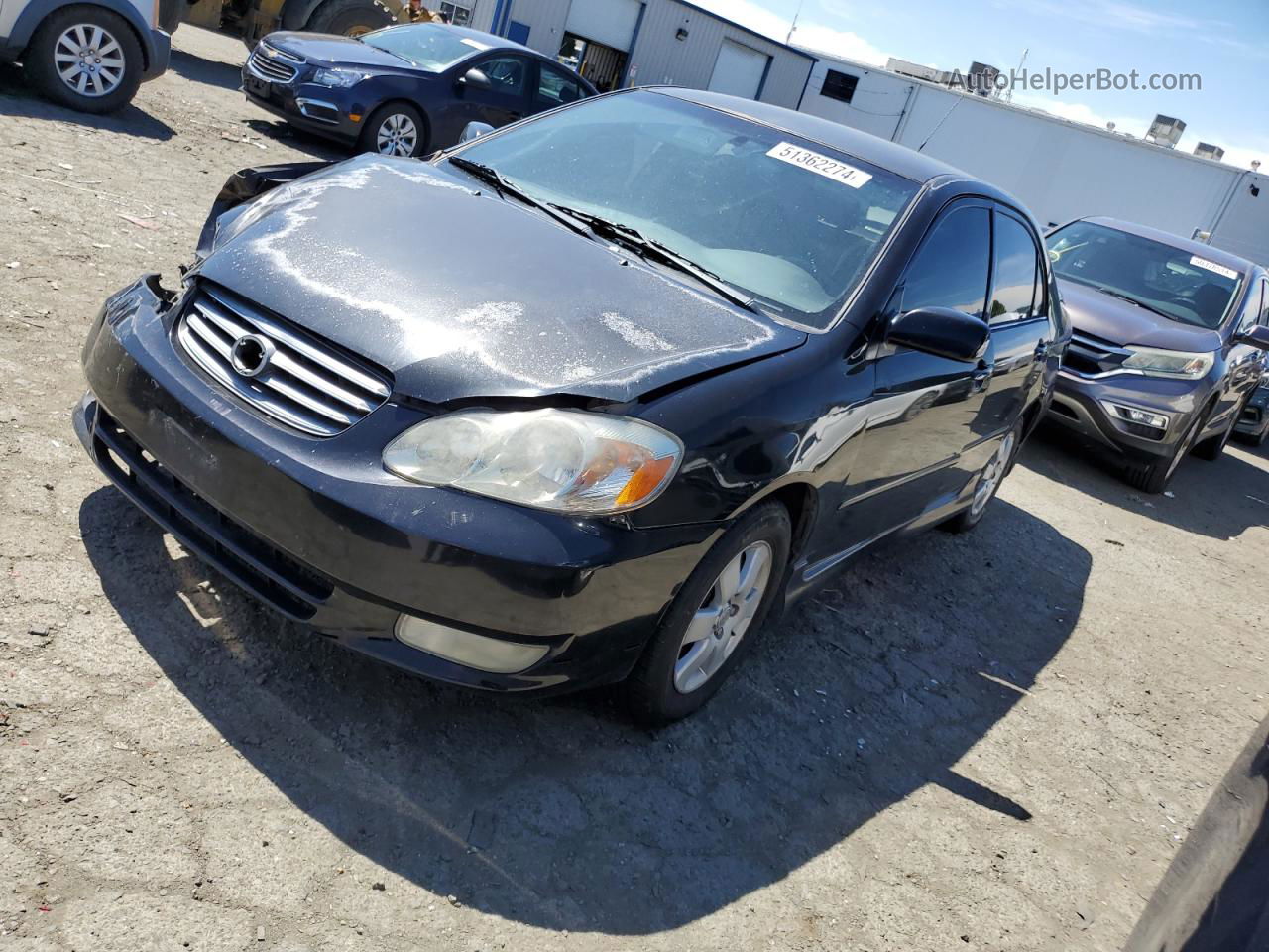 2004 Toyota Corolla Ce Black vin: 1NXBR32E04Z319210