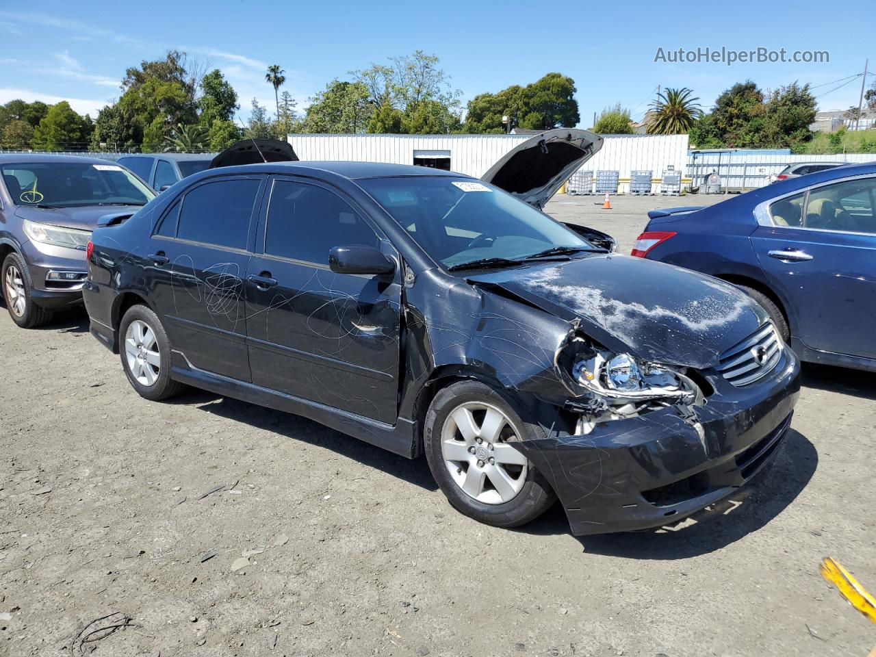 2004 Toyota Corolla Ce Black vin: 1NXBR32E04Z319210