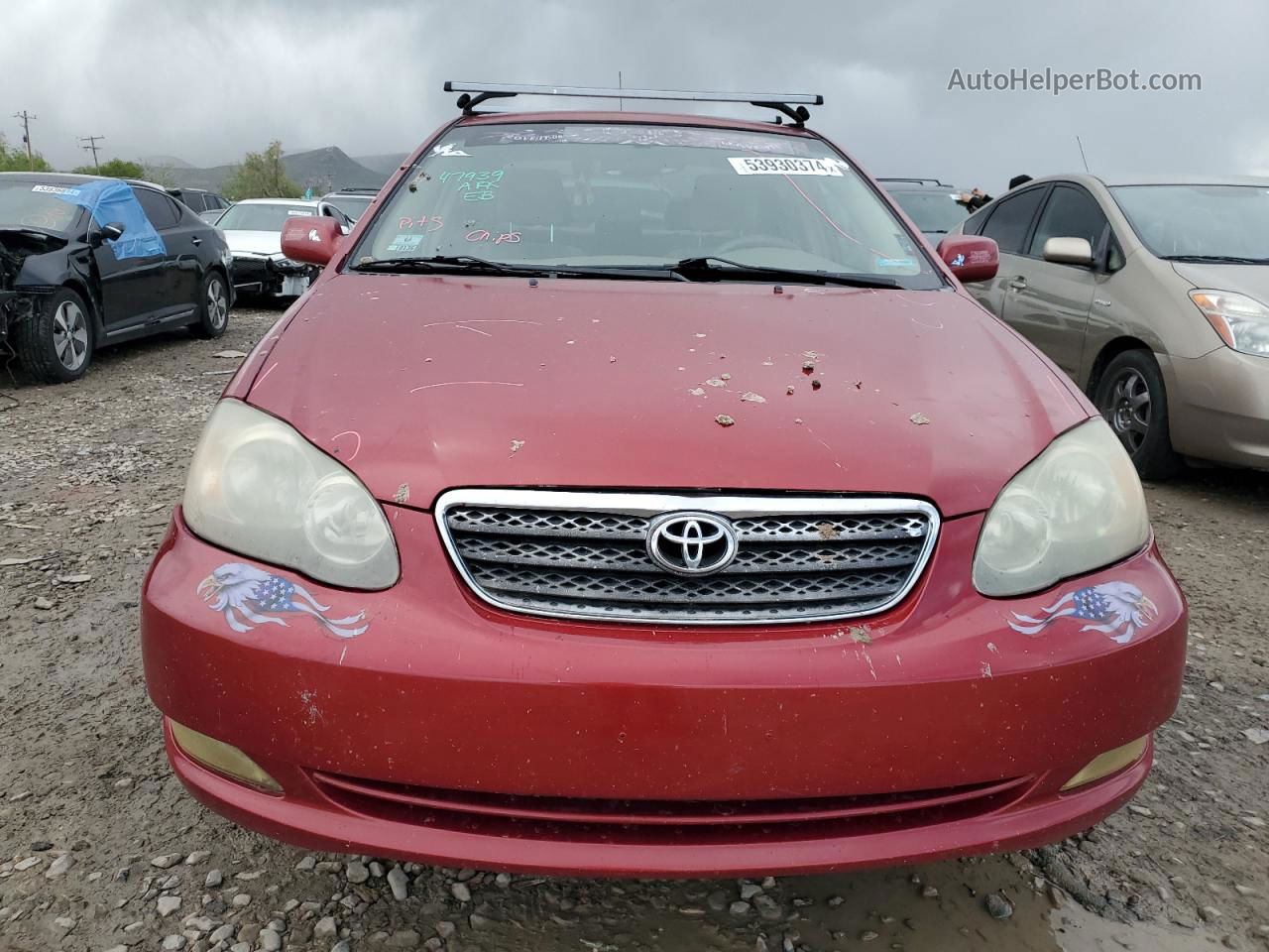 2008 Toyota Corolla Ce Red vin: 1NXBR32E08Z017292