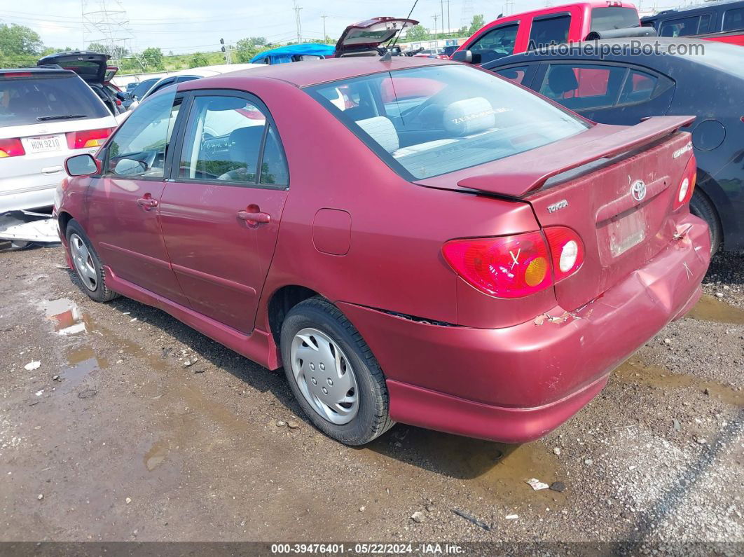 2003 Toyota Corolla S Красный vin: 1NXBR32E13Z075954