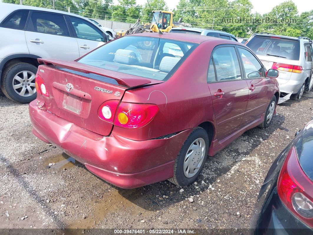 2003 Toyota Corolla S Red vin: 1NXBR32E13Z075954