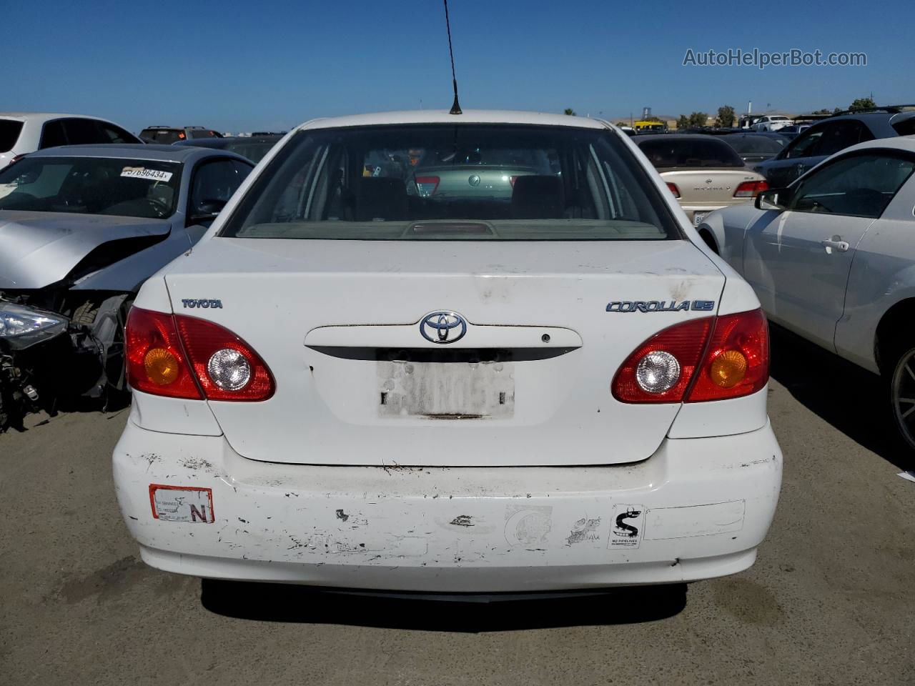 2003 Toyota Corolla Ce White vin: 1NXBR32E13Z146134