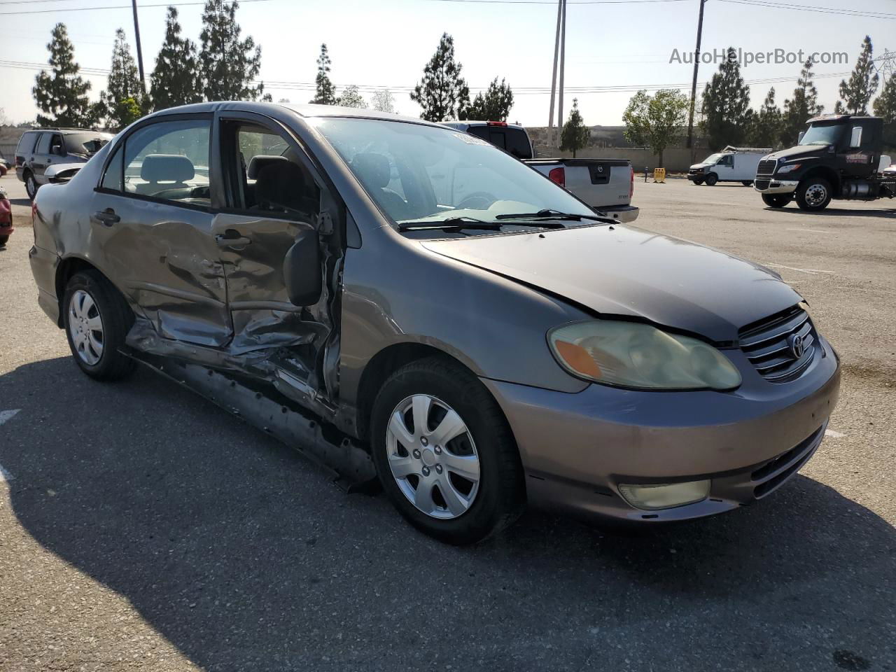 2004 Toyota Corolla Ce Gray vin: 1NXBR32E14Z192922