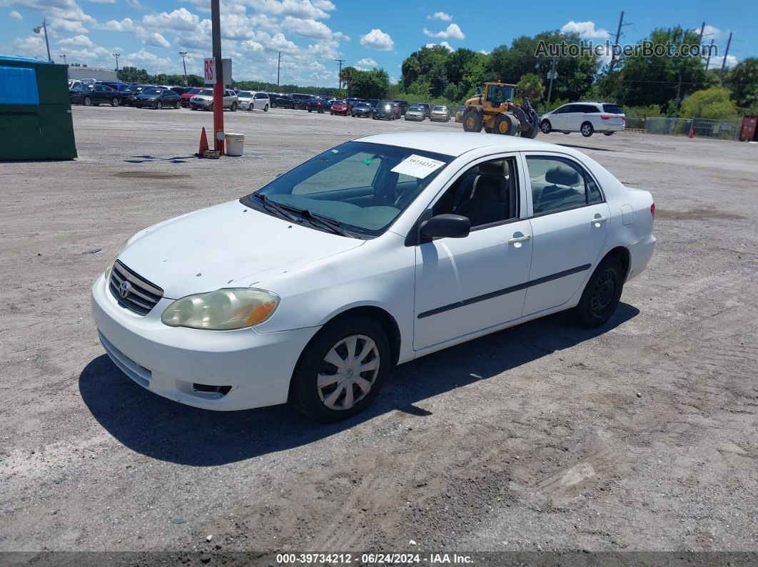 2004 Toyota Corolla Ce White vin: 1NXBR32E14Z202882