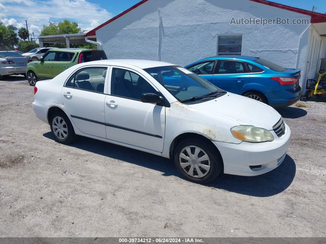 2004 Toyota Corolla Ce White vin: 1NXBR32E14Z202882