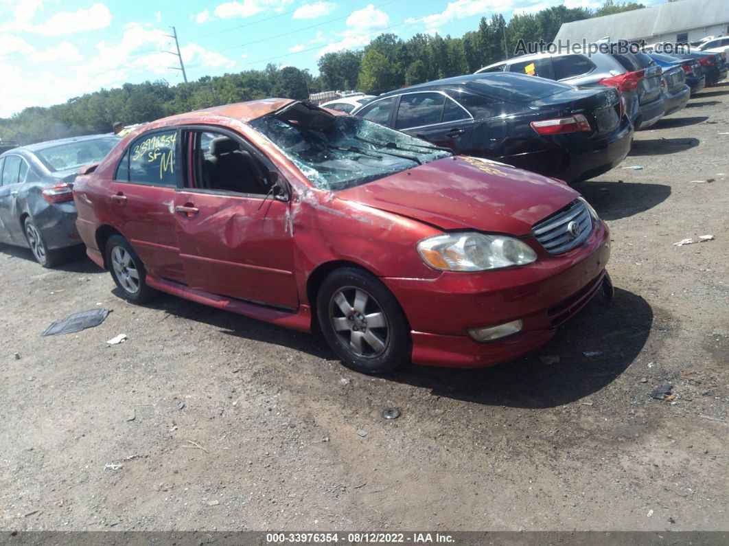 2004 Toyota Corolla S Red vin: 1NXBR32E14Z218421