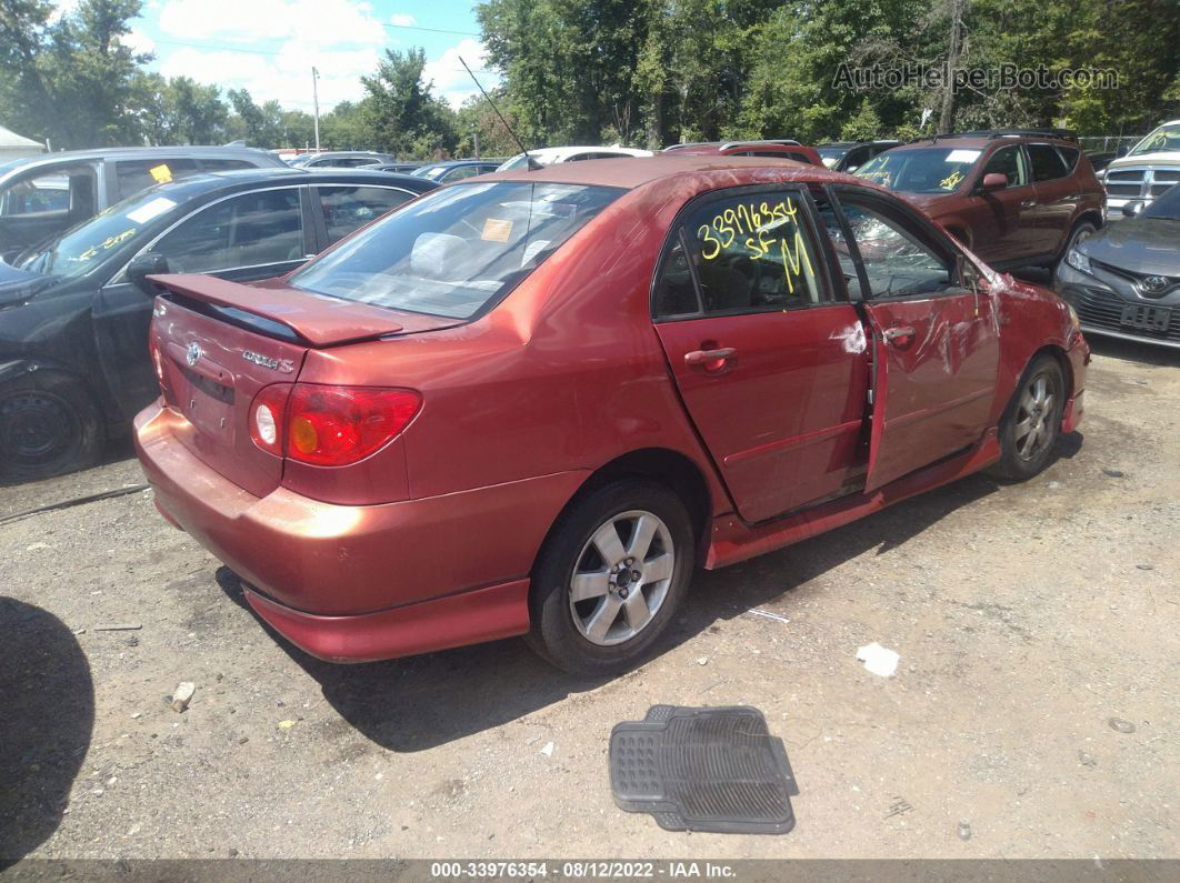 2004 Toyota Corolla S Red vin: 1NXBR32E14Z218421